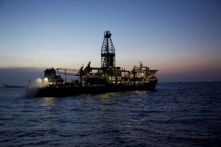 The Deepwater Millennium drillship  works on an Anadarko Petroleum Corp. project in the Rovuma Basin off the coast of Mozambique.